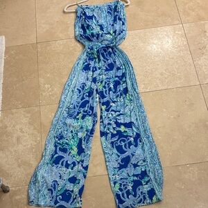 Blue Paisley Jumpsuit